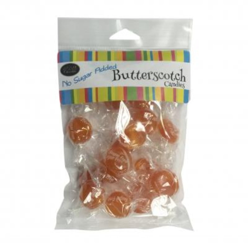 Scrumptious sugar free butterscotch hard candies. Superior quality and domestically produced, this candy provides an exquisite flavour to delight and excite the most demanding palate. Cello package.