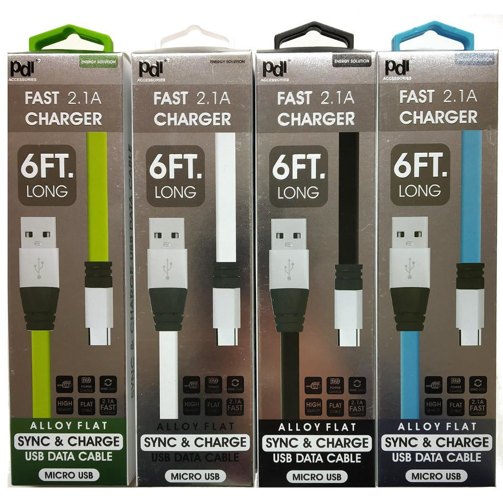 6 ft Micro USB 2.1 fast Charger and Sync Cable