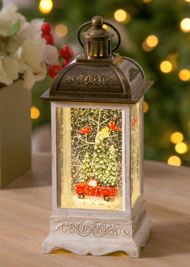 LED Truck with Cardinals Lantern