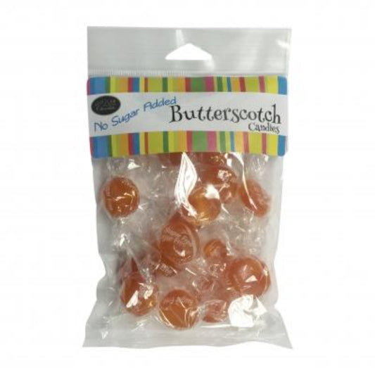 Scrumptious sugar free butterscotch hard candies. Superior quality and domestically produced, this candy provides an exquisite  flavour  to delight and excite the most demanding palate. Cello package.