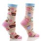 Conversation-Starters. That’s what you’ll find with our top-selling premium sock brand. The selection of bold and colorful women’s socks are crafted in a blend of ultra-soft compact cotton with a touch of elastane for all day comfort and wear. Each pair features reinforced heels and toes, and are anti-microbial Choose from 19 designs