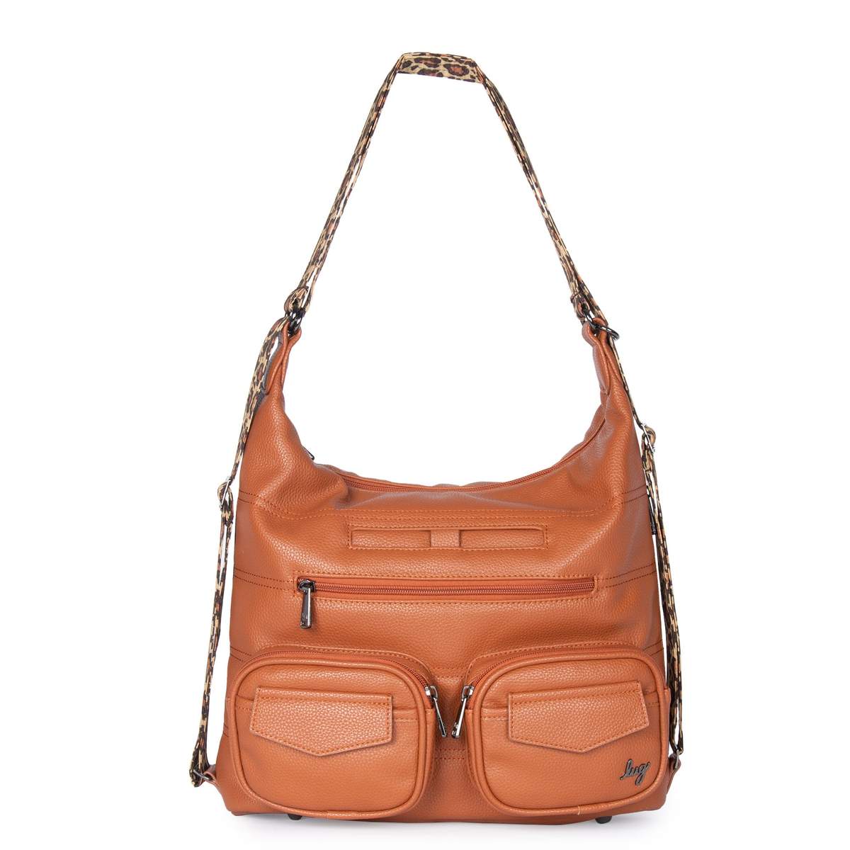 Because you loved it so much in our traditional fabrication, we had to bring it to you in Vegan Leather! Our Zipliner VL convertible hobo bag is sleek & oh-so-stylish - you won’t want to put this style down. Each solid-colored silhouette is paired with a coordinating printed adjustable strap that allows you to wear this bag as a shoulder bag or backpack.